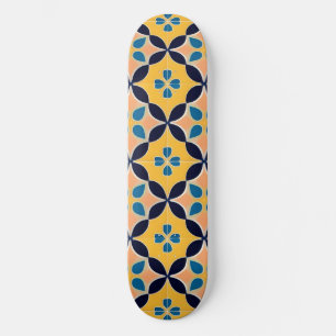 🎨 Retro Kakel Glöd 🌈 Färgglad Geometrisk Mini Skateboard Bräda 18,5 Cm
