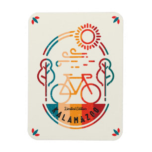 Retro Kalamazoo Bike Trail Magnet
