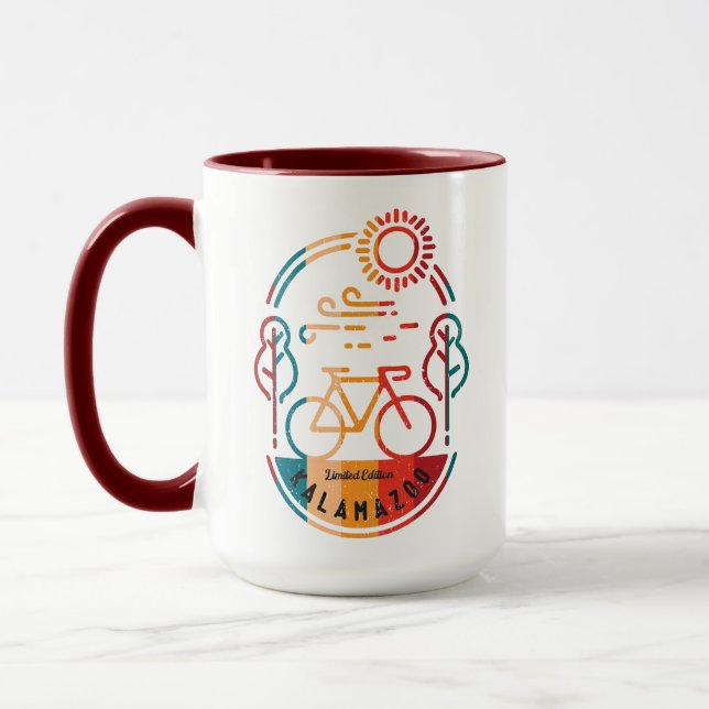 Retro Kalamazoo Bike Trail Mugg (Vänster)
