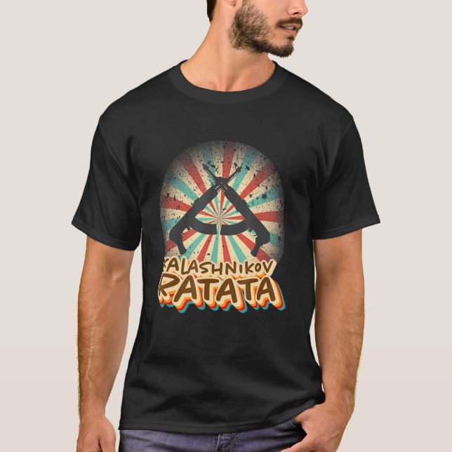 Retro Kalashnikov T Shirt (Framsida)
