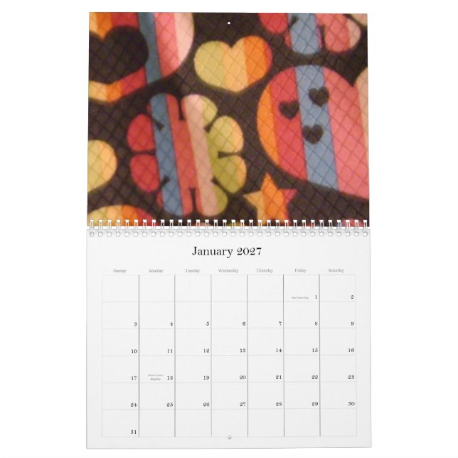 Retro kalender (Jan 2027)