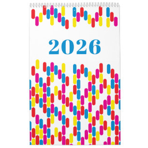 Retro kalender för konst 2017