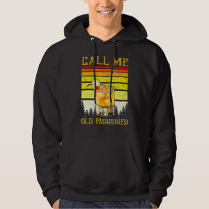 Retro Kalla mig gammal fashioned Whiskey Wisconsin Hoodie