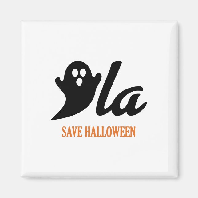 Retro Kamala Harris Halloween 2024 Comma La Ghost Magnet (Framsidan)