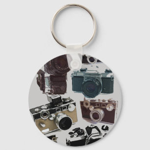 retro kamera för bekymrad fotograffotografi nyckelring
