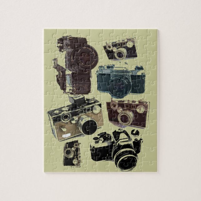 retro kamera för bekymrad fotograffotografi pussel (Vertikal)