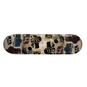 retro kamera för bekymrad fotograffotografi skateboard bräda 21,5 cm