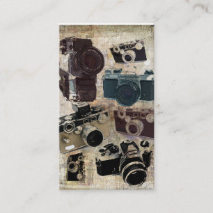 retro kamera för bekymrad fotograffotografi visitkort
