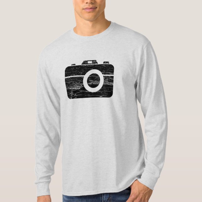 Retro kamera för vintage tee shirt (Framsida)