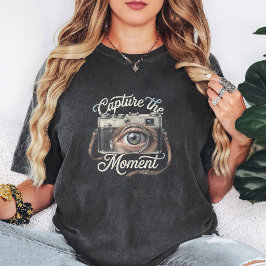 Retro kamerans öga fånga ögonblicket design t shirt