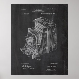 Retro kamerapatent poster