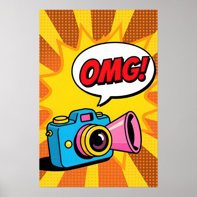 Retro kamerapopkonst poster (Framsidan)