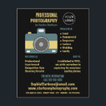 Retro-kamereikon, fotograf-, fotouthyrnings- flygblad<br><div class="desc">Retro-kamereikon,  fotograf,  fotouthyrningsbilderannonser av Affärskortet Store.</div>