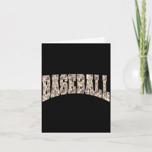 Retro kamouflage speldag baseboll säsong rolig lag kort