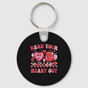 Retro kan läsa Valentineser ur hjärtat Lärare Book Nyckelring