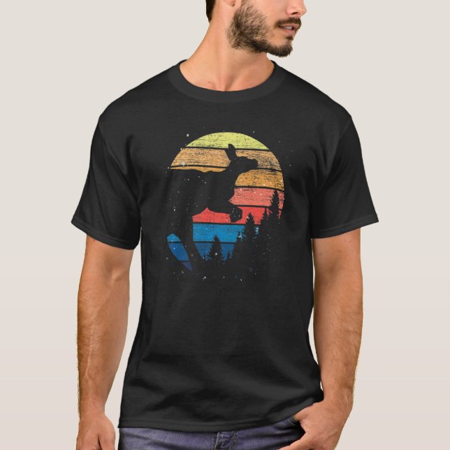 Retro Kangaroo Australia Animal Kangaroo T Shirt (Framsida)