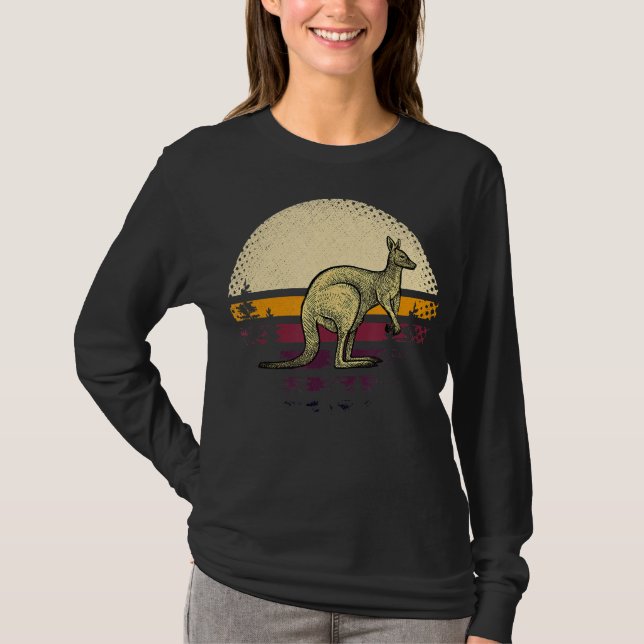 Retro Kangaroo T-Shirt (Framsida)