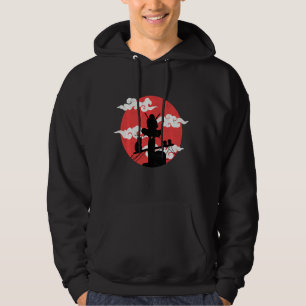 Retro Kanji Samurai Shinobi Sword Japanska Ninja Hoodie