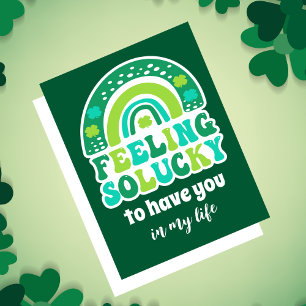 Retro känner sig så Lucky St. Patrick-Day Card Kort