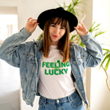 Retro Känns Lucky St patrick's day Quote Women