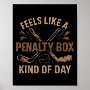 Retro Känns Som En Straffbänk Sortens Dag Hockey  Poster
