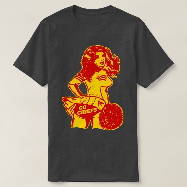 Retro Kansas City CheerLeader Baseball TShirt T Shirt (Design framsida)