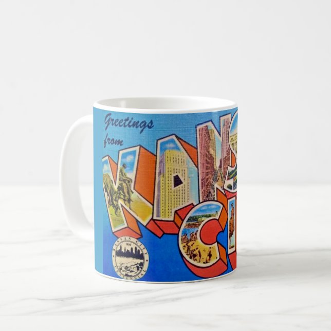 Retro Kansas City, Missouri välkomstmugg Kaffemugg (Framsida vänster)