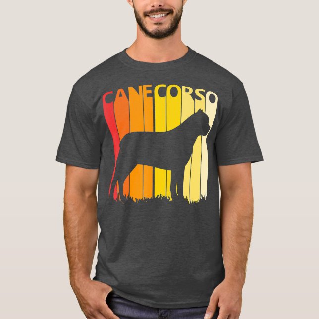 Retro Käpp Corso Hund God jul Gift T Shirt (Framsida)