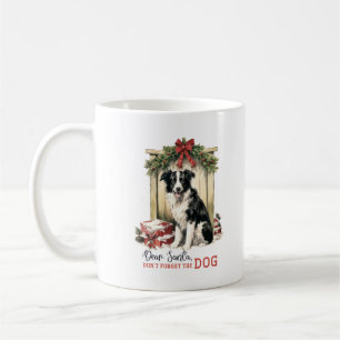Retro, kära Santa, glöm inte hund jul Kaffemugg