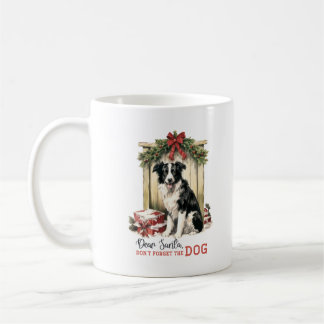 Retro, kära Santa, glöm inte hund jul Kaffemugg