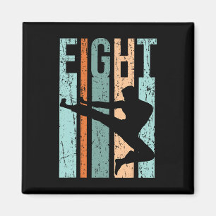 Retro Karate 8th Birthday 8 Judo Manar Kung fu Kid Magnet