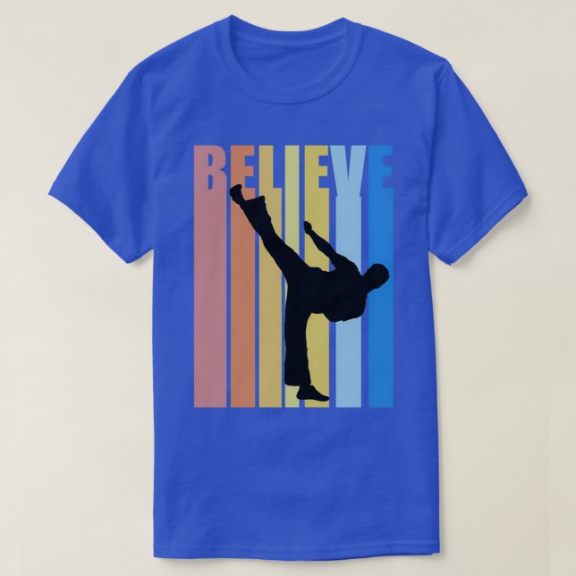 Retro Karate Birthday Kids Boys Manar Male INstruc T Shirt (Design framsida)