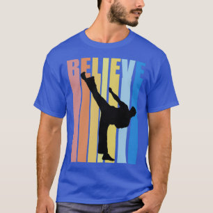 Retro Karate Birthday Kids Boys Manar Male INstruc T Shirt