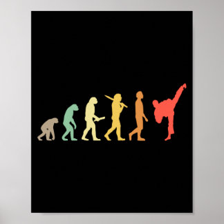 Retro Karate Evolution Present Till Karateka Poster