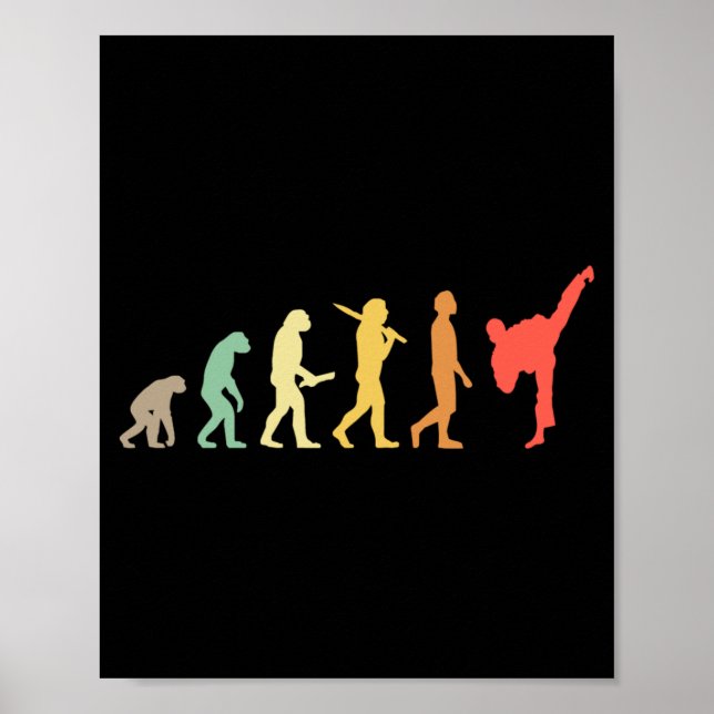 Retro Karate Evolution Present Till Karateka Poster (Framsidan)