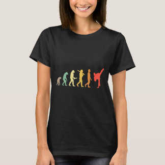 Retro Karate Evolution Present till Karateka T Shirt
