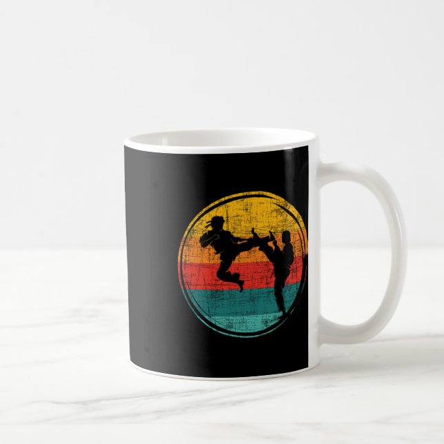 Retro Karate Fighter - Karateka Comt Self Defense Kaffemugg (Höger)