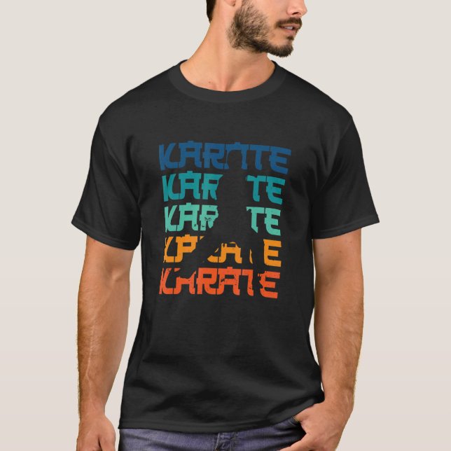 Retro Karate Karate T Shirt (Framsida)