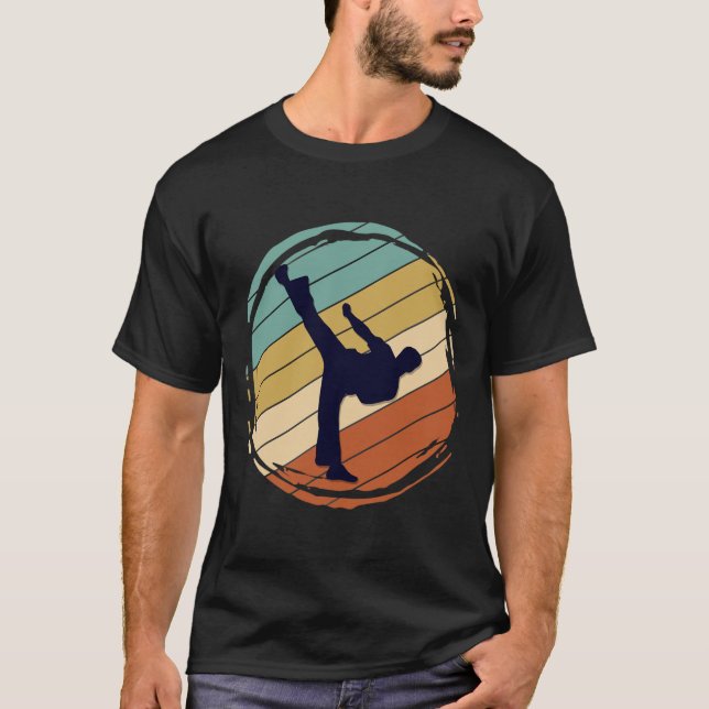 Retro Karate T Shirt (Framsida)
