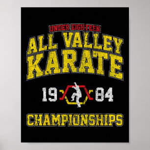 Retro Karate-Vintagen hela Valley Karate Champio Poster