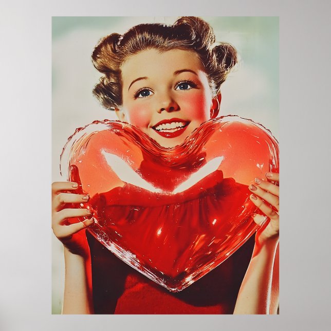 Retro Kärlek: 1950-talets hjärtglöd Poster (Framsidan)