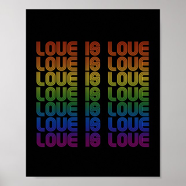 Retro Kärlek är Kärlek Poster (Framsidan)