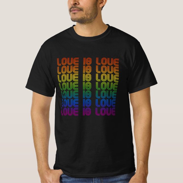 Retro Kärlek är Kärlek T Shirt (Framsida)