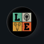 Retro Kärlek Badminton Älskare Knapp<br><div class="desc">Retro Kärlek Badminton Älskare</div>