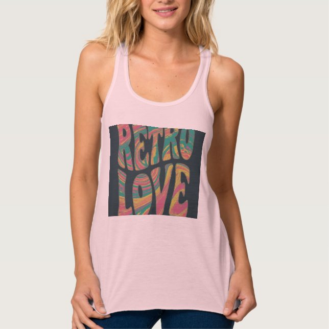 Retro kärlek linne med racerback  (Framsida)