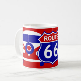 Retro Kärlek och Peace Camper Van Life Kaffemugg