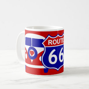Retro Kärlek och Peace Camper Van Life Kaffemugg