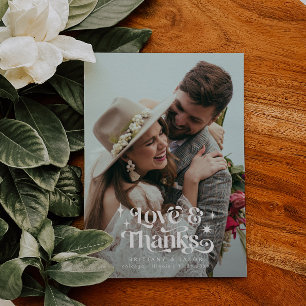 Retro Kärlek och tack - överlägg Bröllop