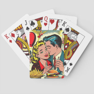 Retro Kärlek par Tecknader Casinokort