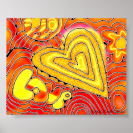 rETRO kärlek Poster